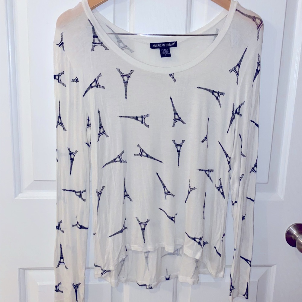 Eiffel Tower Paris Long Sleeve Top
